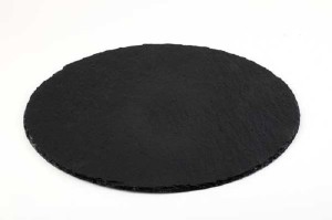 Łupek Naturalny Okrągły Czarny śr. 33 cm