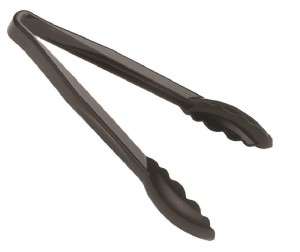 Szczypce łyżkowate z poliwęglanu czarne dł.30,5 cm