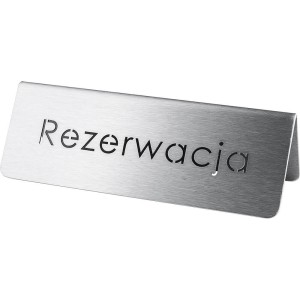 Tabliczka "rezerwacja" STALGAST