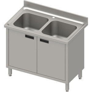 Stół ze zlewem 2-kom. Drzwi Skrzydłowe 1000x600x850 mm