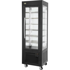 Witryna Chłodnicza Cukiernicza Oświetlenie LED Czarna V 360 l ROLLER GRILL