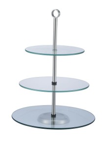 Patera Szklana 3 stopniowa śr.20/25/30 m wys.40 cm