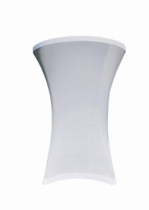 Pokrowiec Biały na Stół Koktajlowy śr. 80 cm