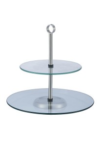Patera Szklana 2 stopniowa śr.20/25 m wys.28 cm